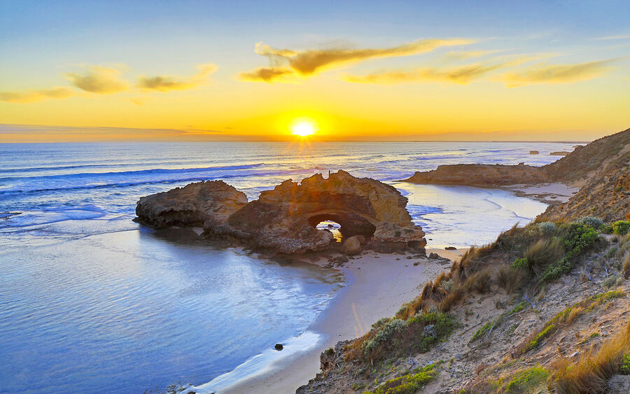 London Bridge at sunset, Portsea